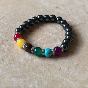 Unisex chakra stone bracelet